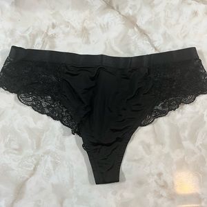 Black thong lace panty by Sophie B - size large